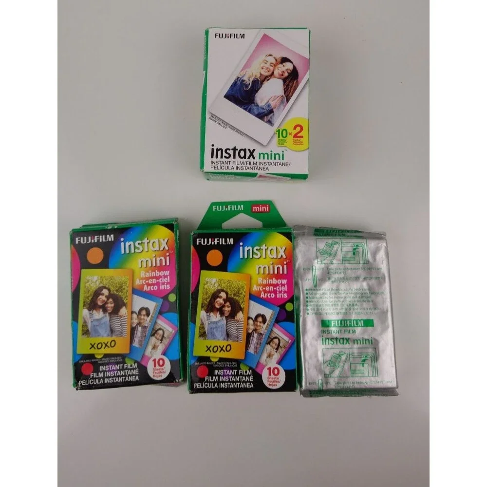FujiFilm Instax Mini 9 instant Camera Blue Built In Selfie Mirror With Film